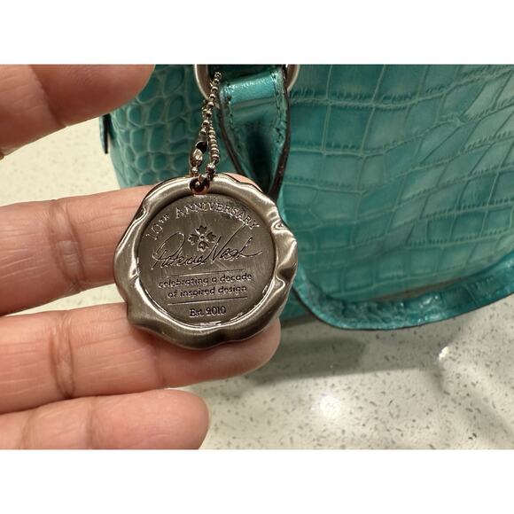 Patricia Nash Aqua Croc Embossed Leather Handbag NWT 10th Anniversary Edition - Picture 10 of 10